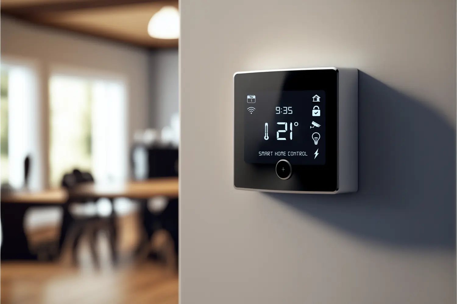 Smart Home-Steuerungssystem an der Wand